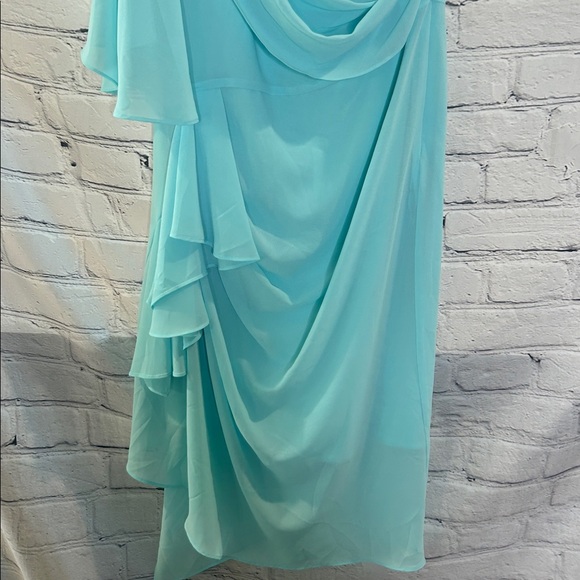 Badgley Mischka Belle One Shoulder Special Occasion Dress Size 8 - Picture 4 of 9